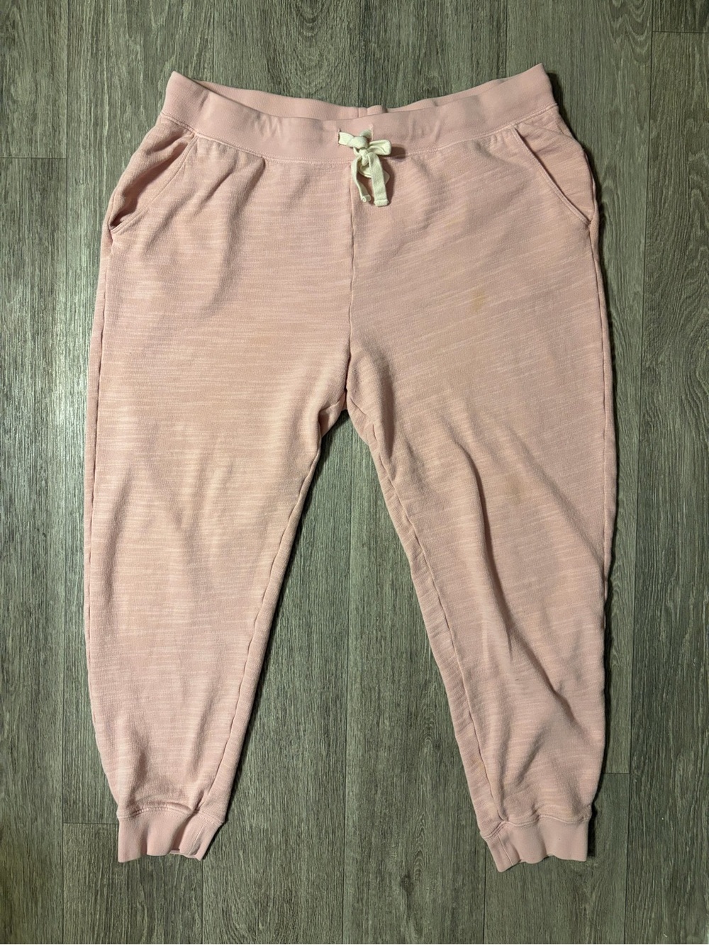 J.Crew Vintage Fleece Jogger Sweatpants Pink Drawstring Lounge Pants Large
